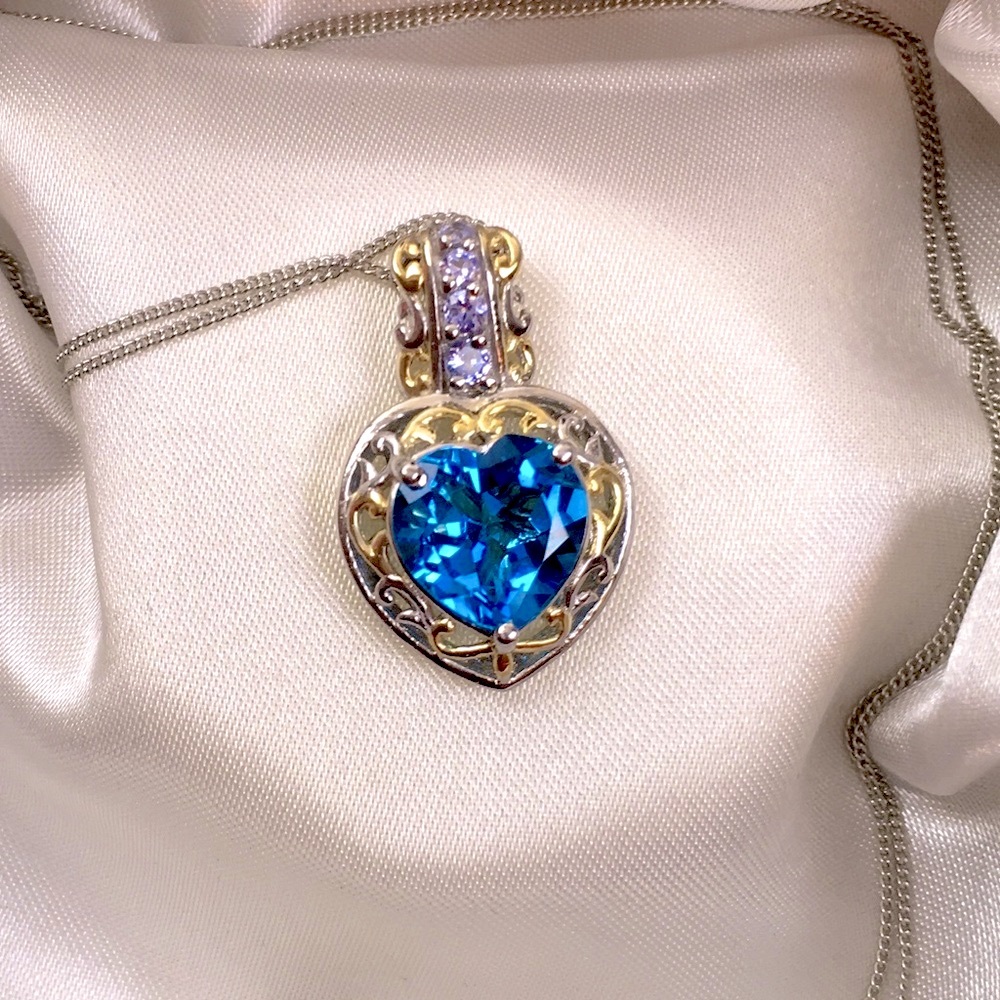 💎Marambaia Topaz & Tanzanite Pendant💎 - Picture 2 of 8